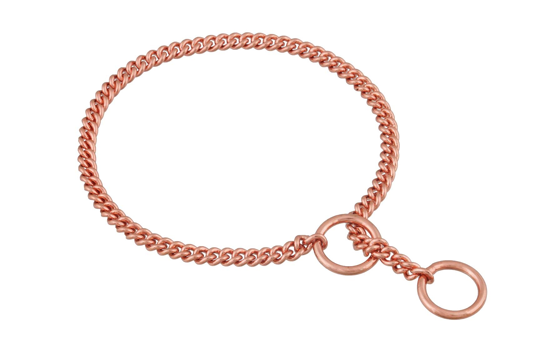 Alvalley Metal Chain Dog Show Collar - Pet Slip Collar For Shows - Fine Curved Chain Collar - Adjustable For Toy, Small, Medium,
