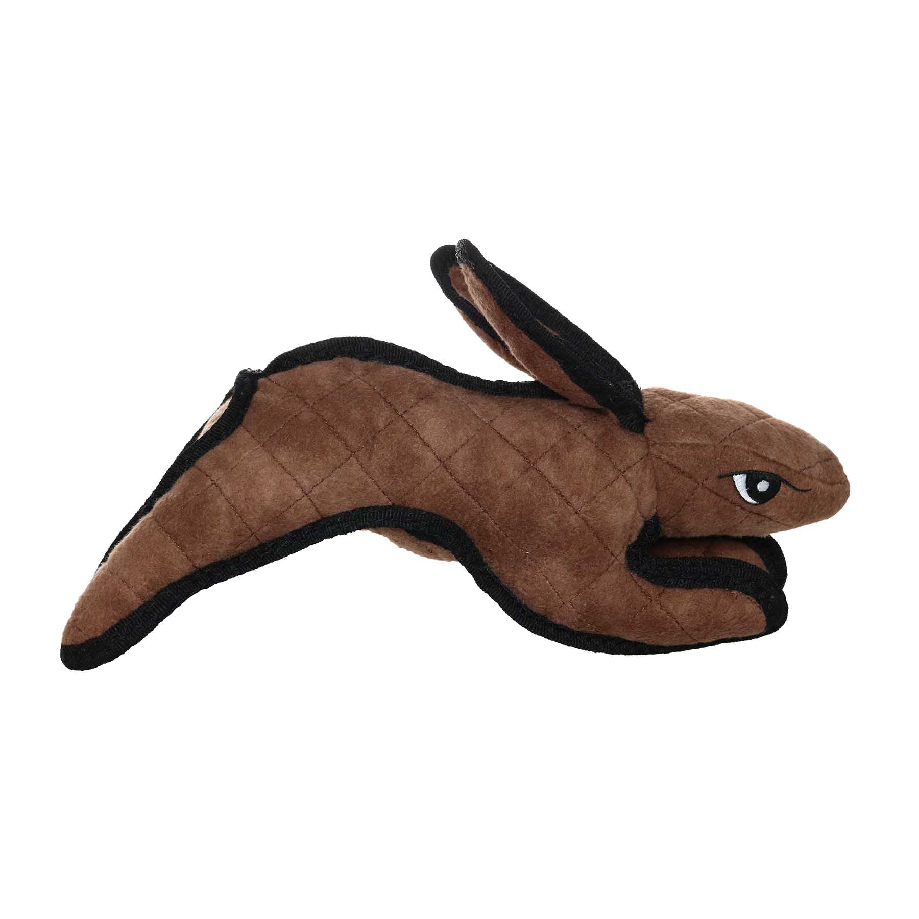 Tuffy - World'S Tuffest Soft Dog Toy - Barnyard Brown Rabbit - Squeakers - Multiple Layers. Made Durable, Strong & Tough. Interactive Play (Tug, Toss & Fetch). Machine Washable & Floats