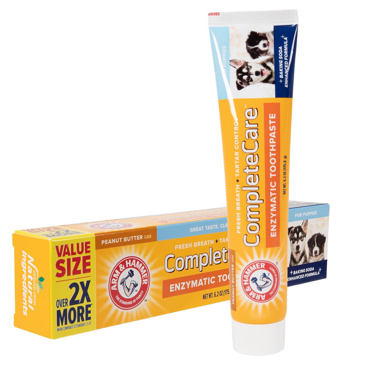 Arm & Hammer Enzymatic Dog Toothpaste - Peanut Butter Flavored Toothpaste - Baking Soda Infused Toothpaste - Complete Canine Ora