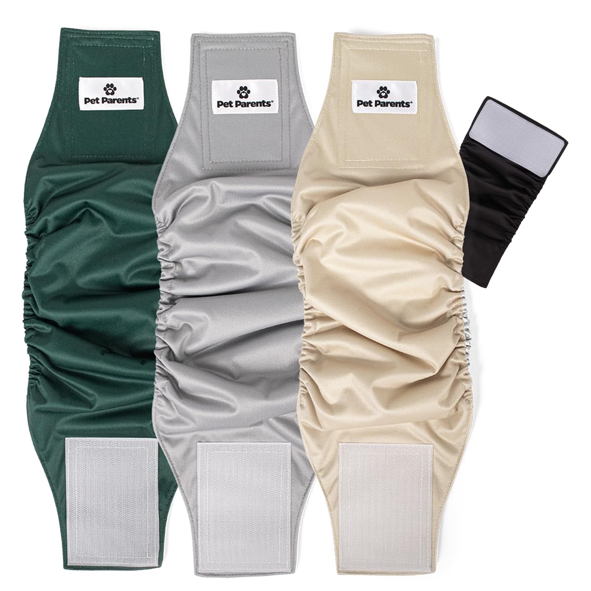 Pet Parents Premium Washable Belly Bands For Male Dogs & Extendrs, (3Pack) Of Male Dog Diapers & Male Dog Belly Bands, Color: Spruce, Size: Medium Dog Diapers Male