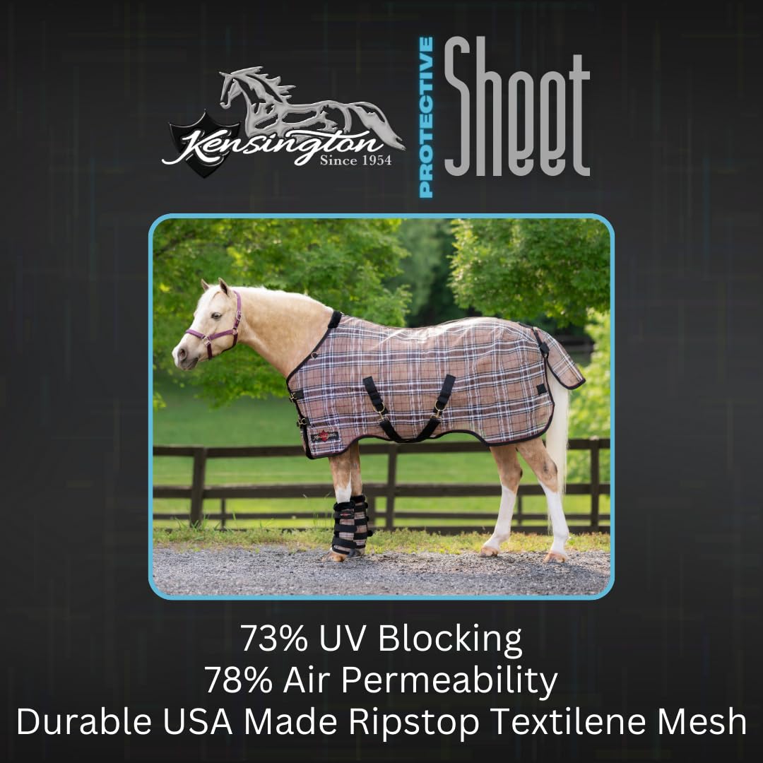 Kensington Breathable And Uv Protective Sheet Surefit All Season Protection For Horse - 60'', Lavender Mint