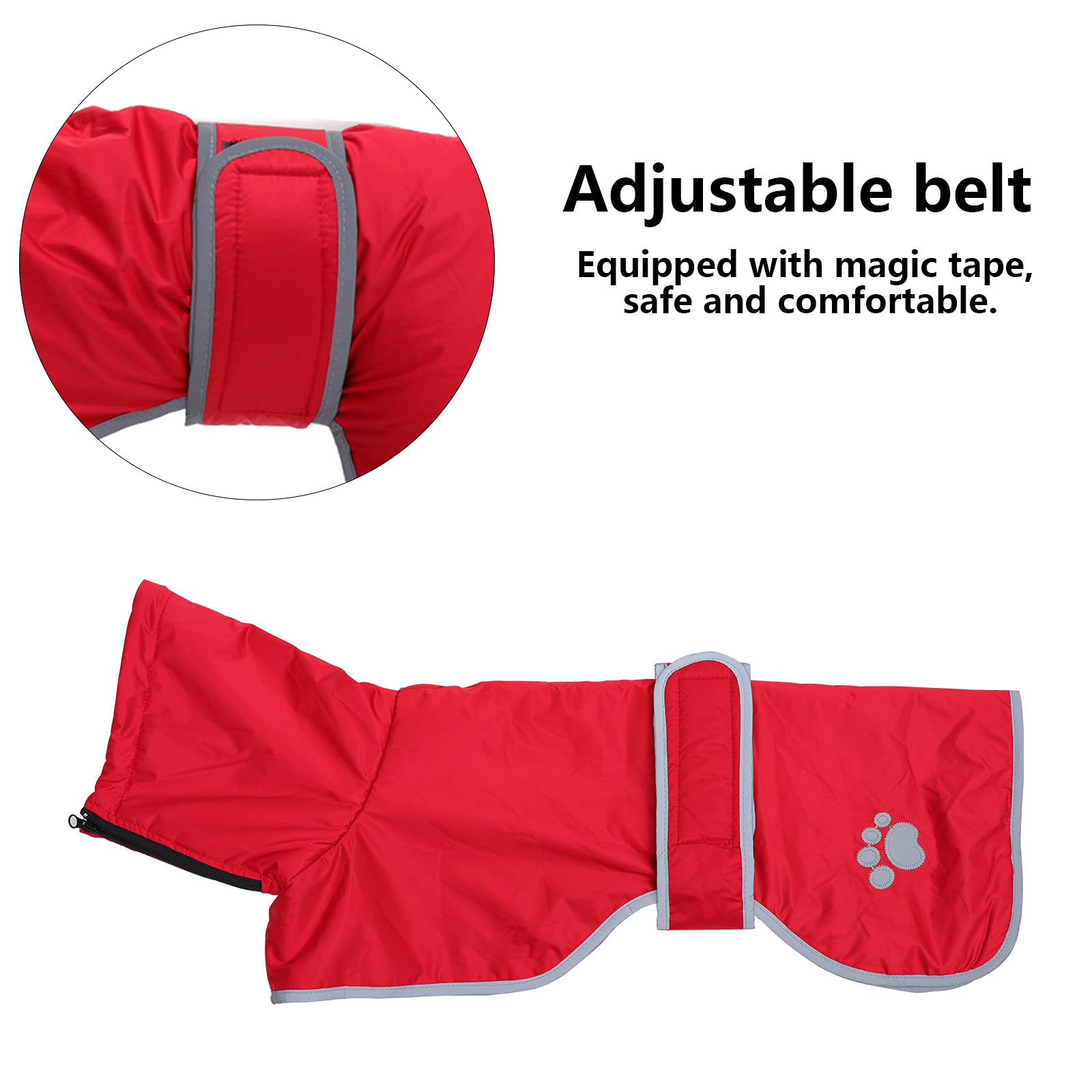 Dog Winter Coat Geyecete Greyhound Raincoat Fabric With Lamb Velvet Inside Outdoor Dog Apparel With Adjustable Bands For Medium,