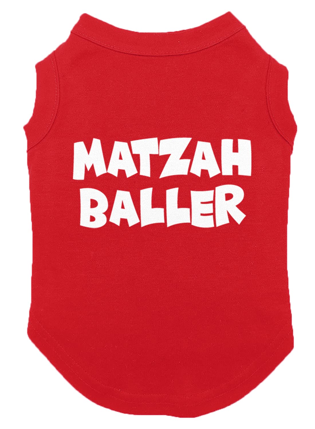 Matzah Baller - Matzo Hanukkah Passover Seder Dog Shirt (Red, 3X-Large)