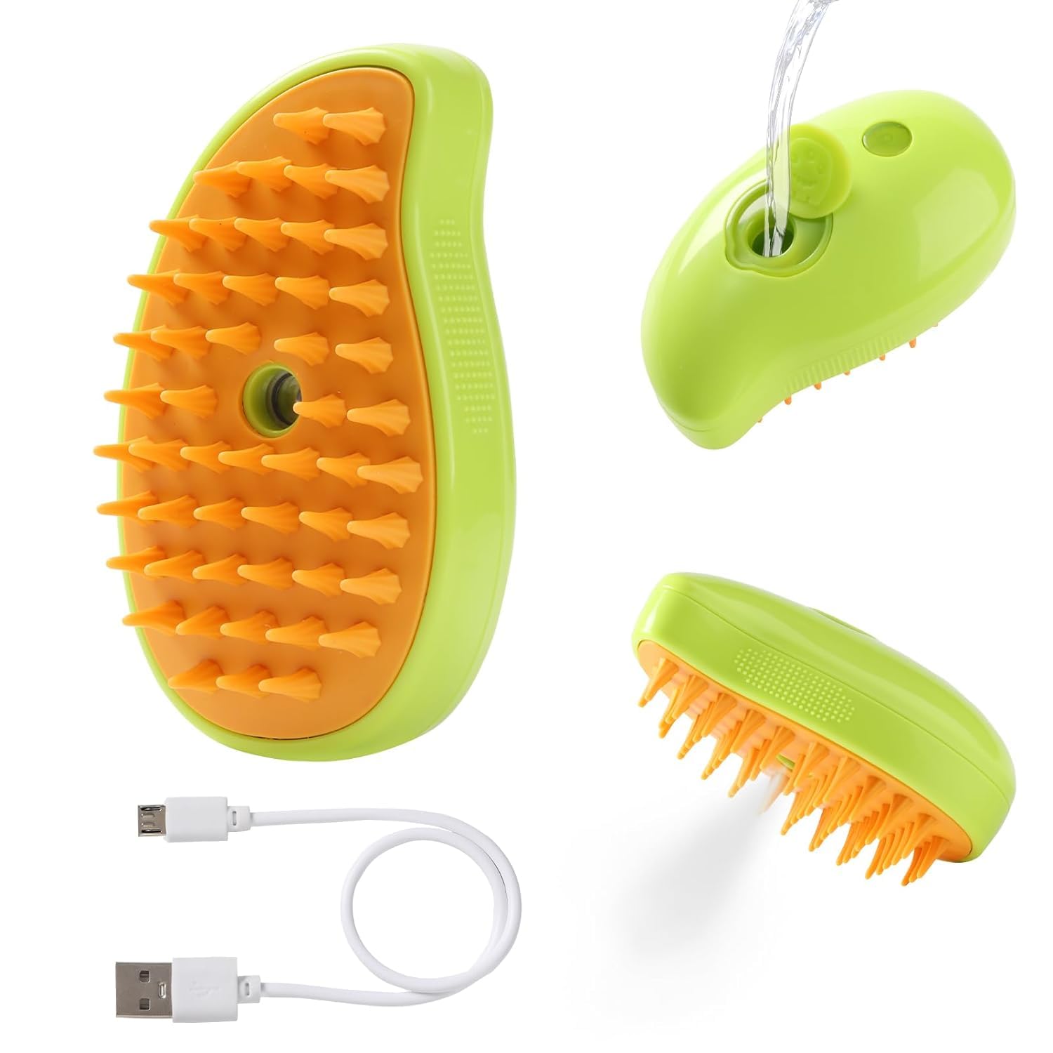 Enkosi Cloud Care Cat Hair Steam Brush For Shedding, Water Brush For Dogs Spa, Spritz Defur Comb, Pet Steaming Brush Steamer