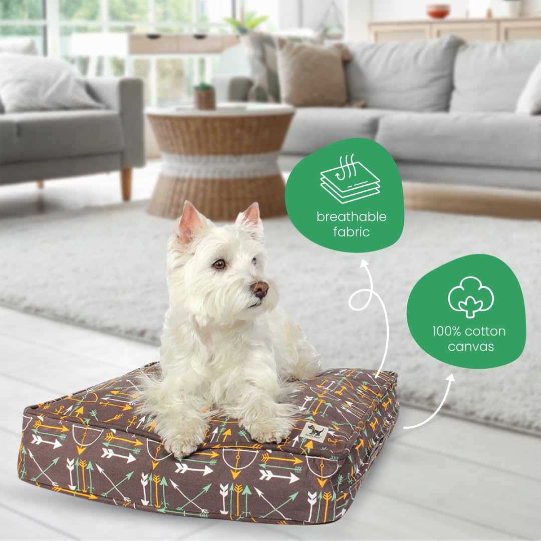 Molly Mutt Medium To Large Dog Bed Cover - Lions Roar Print - Measures 27   X36   X5 - 100% Cotton - Durable - Breathable - Sust