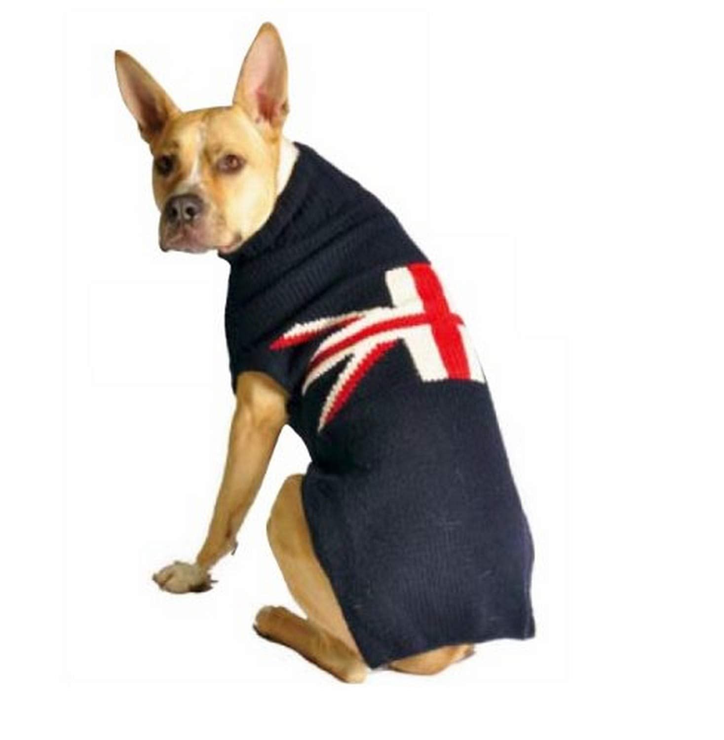Chilly Dog Union Jack Dog Sweater, Large