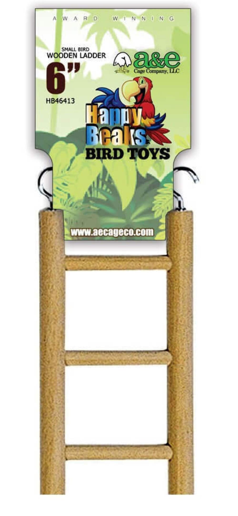 A&E Cage Company 52400831: Ladder Happy Beaks Wood Sm 18In