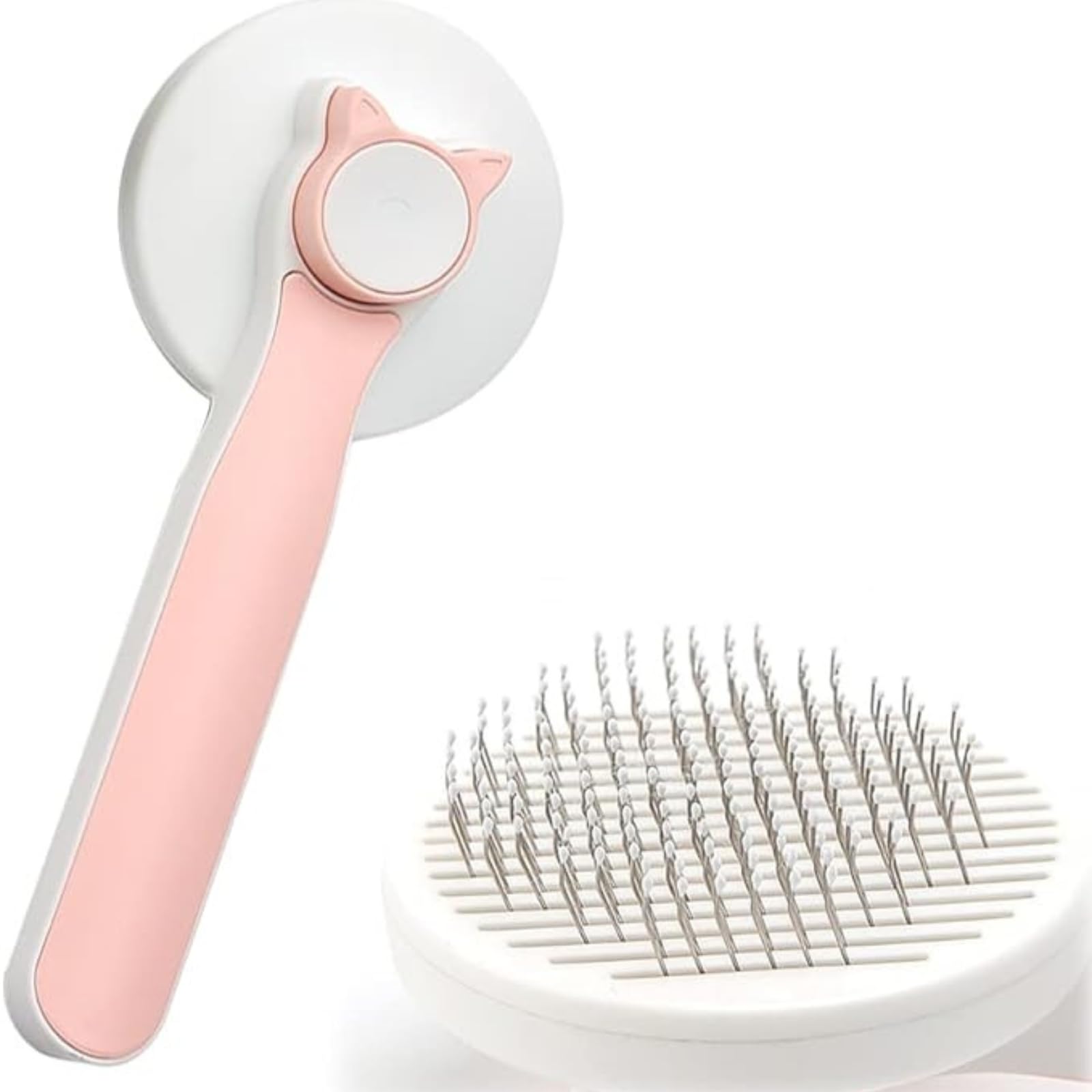 Cature Care By Nature Cat Comb For Skin And Grooming, SelfCleaning Slicker Brush For Short Or LongHaired Cats, Cat Grooming Br