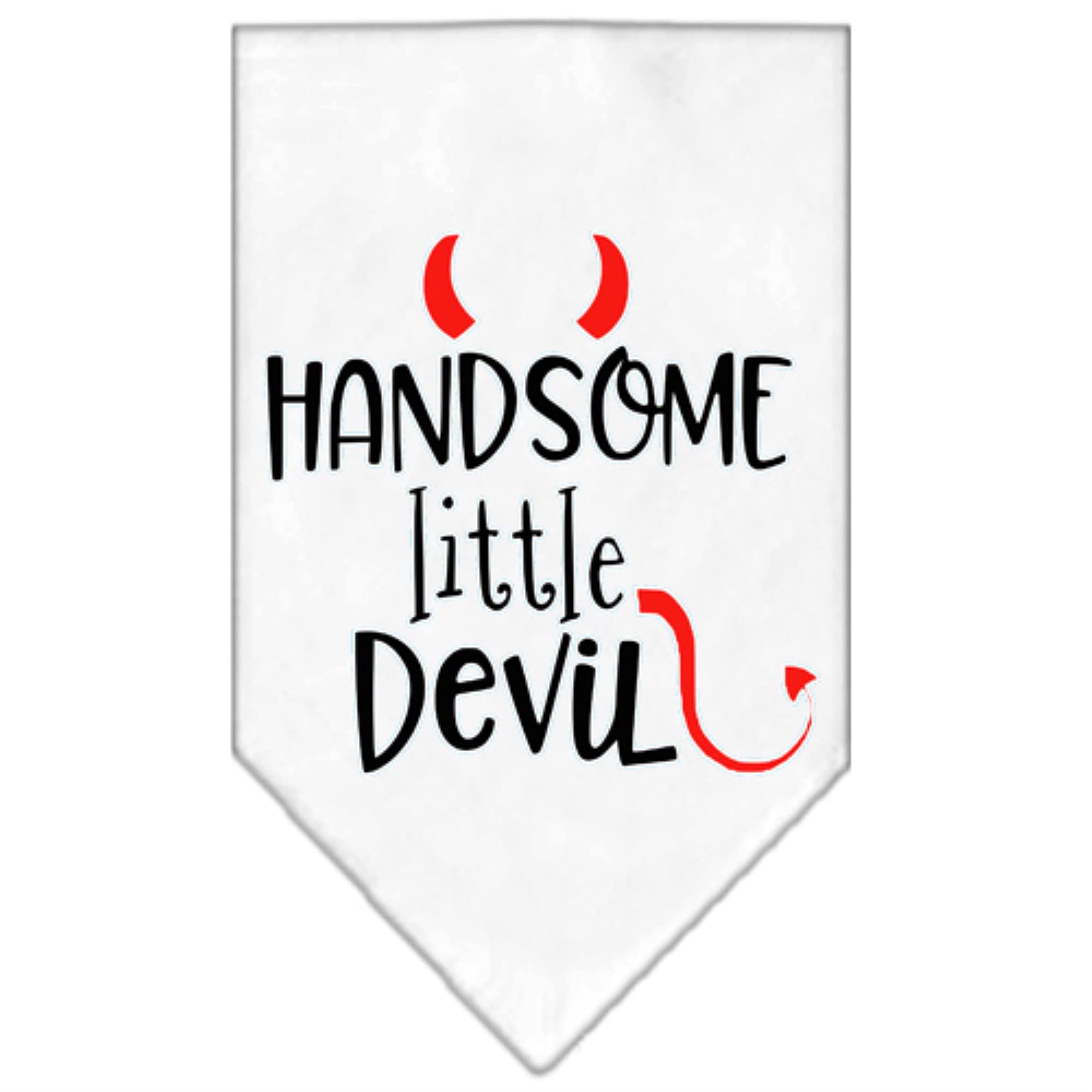 Mirage Pet Products Handsome Little Devil Screen Print Bandana White Small