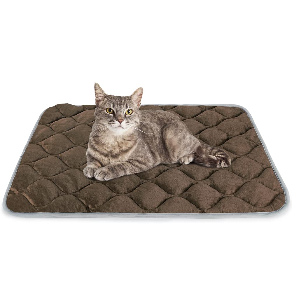 ULIGOTA Self Warming Cat Bed Self Heating Cat Mat Thermal Pet Bed Mat Self-Warming Dog Crate Pad