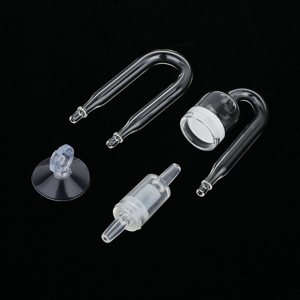 Yagote CO2 Diffuser, Carbon Dioxide Glass Reactor U Shape Tube Set for Aquarium Plants Tank(CO2 Diffuser Set)