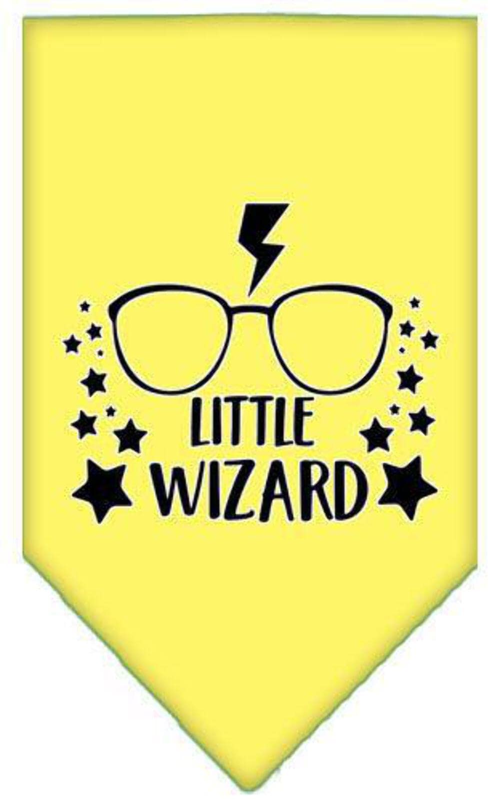 Mirage Pet Product Little Wizard Screen Print Bandana Yellow Small