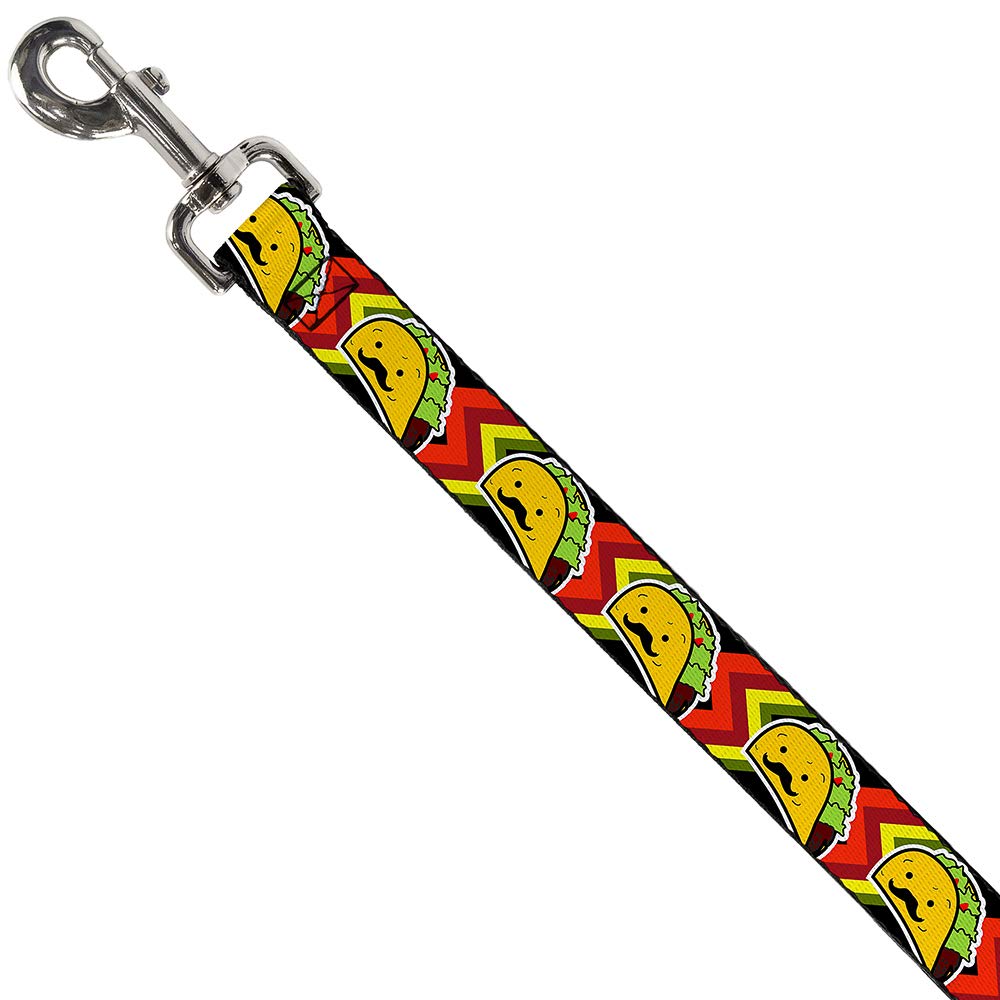 Buckle-Down Pet Leash - Taco Man - 6 Feet Long - 1'' Wide