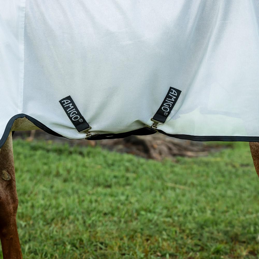 Horseware Ireland Amigo Bug Rug Stock Horse Silver and Black Fly Sheet NO Hood 72