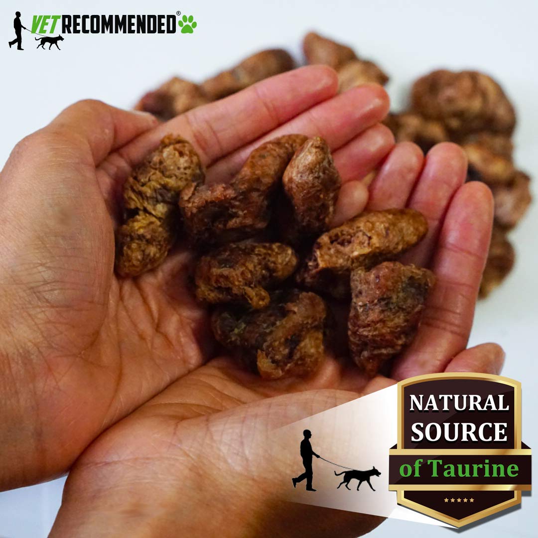 Vet Recommended Premium Whole Chicken Hearts for Dogs and Cats (5oz Bag), Freeze Dried Natural Dog Treats - Perfect Organ Meat f