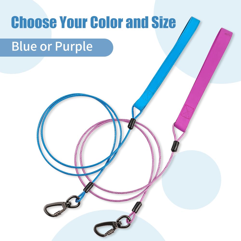 Miao Chuai Dog Leash Heavy Duty,4/6Ft Chew Proof Metal Cable For Large Dogs And Puppies Teething,Leashes With Padded Handle - Id