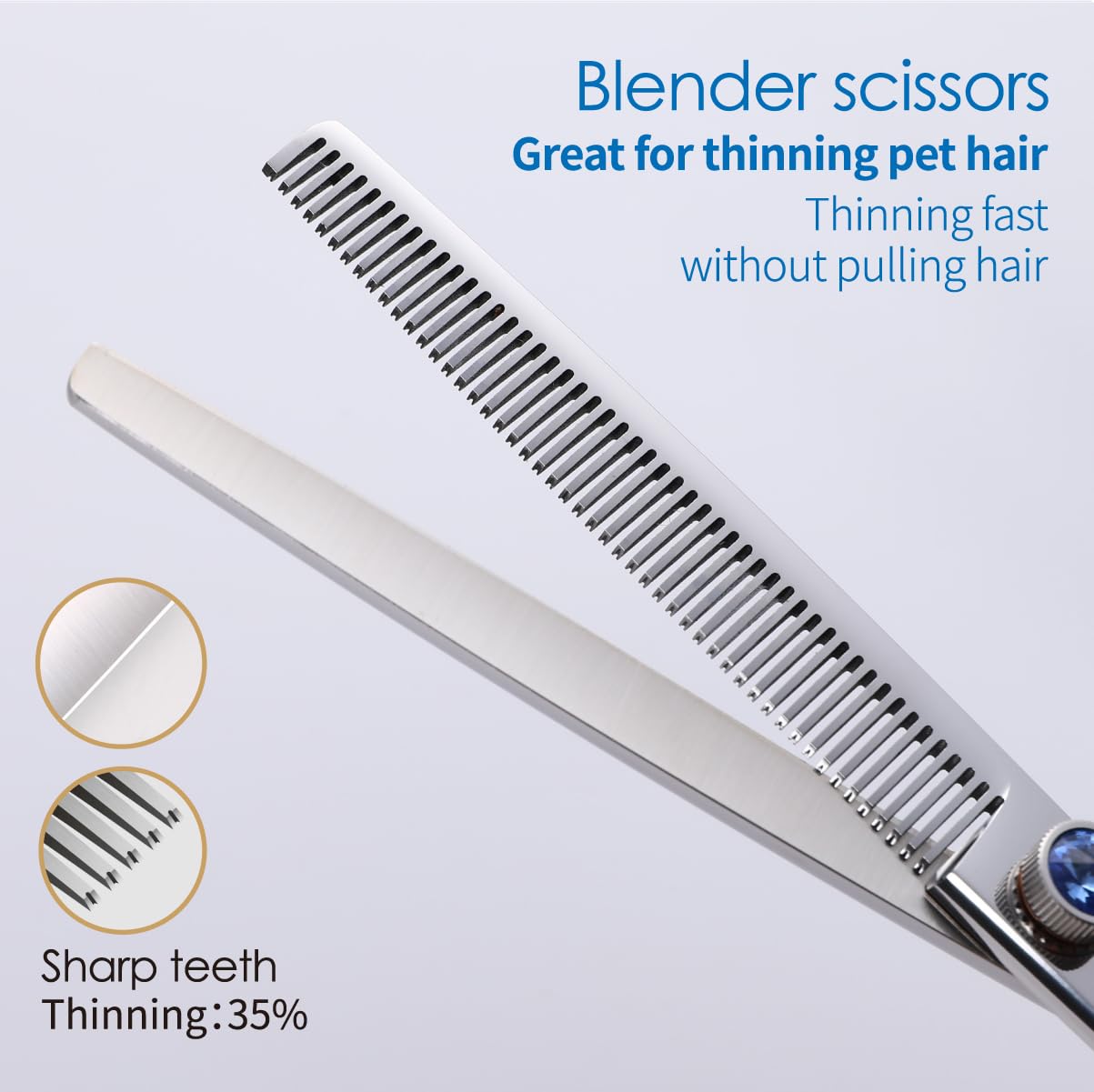 Left Handed Dog Grooming Scissors Kit 7 In Professional Curved Thinning Straight Shears 3Pcs Set For Grooming Dogs Cat Pet Japan