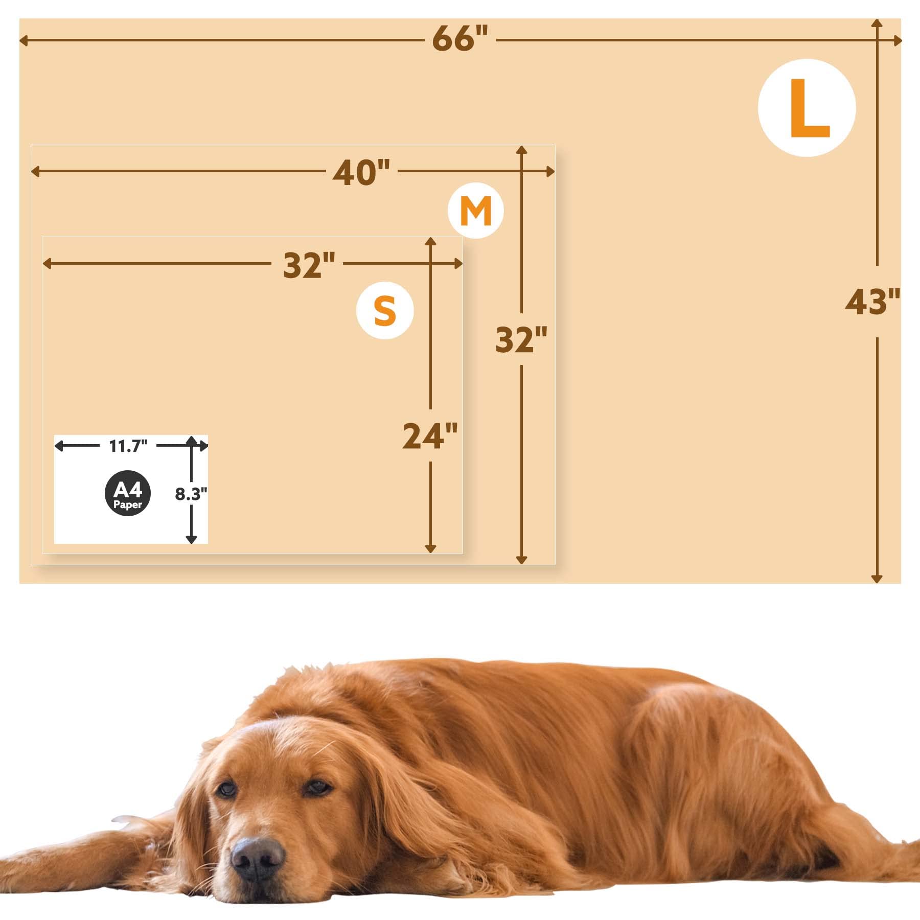 Stuffed Premium Soft Dog Blankets For Large Dogs, Large Cat Blanket Calming Washable For Bed Couch Protection, Dog Essentials For Large Dog, 42 * 65 Inches, Beige