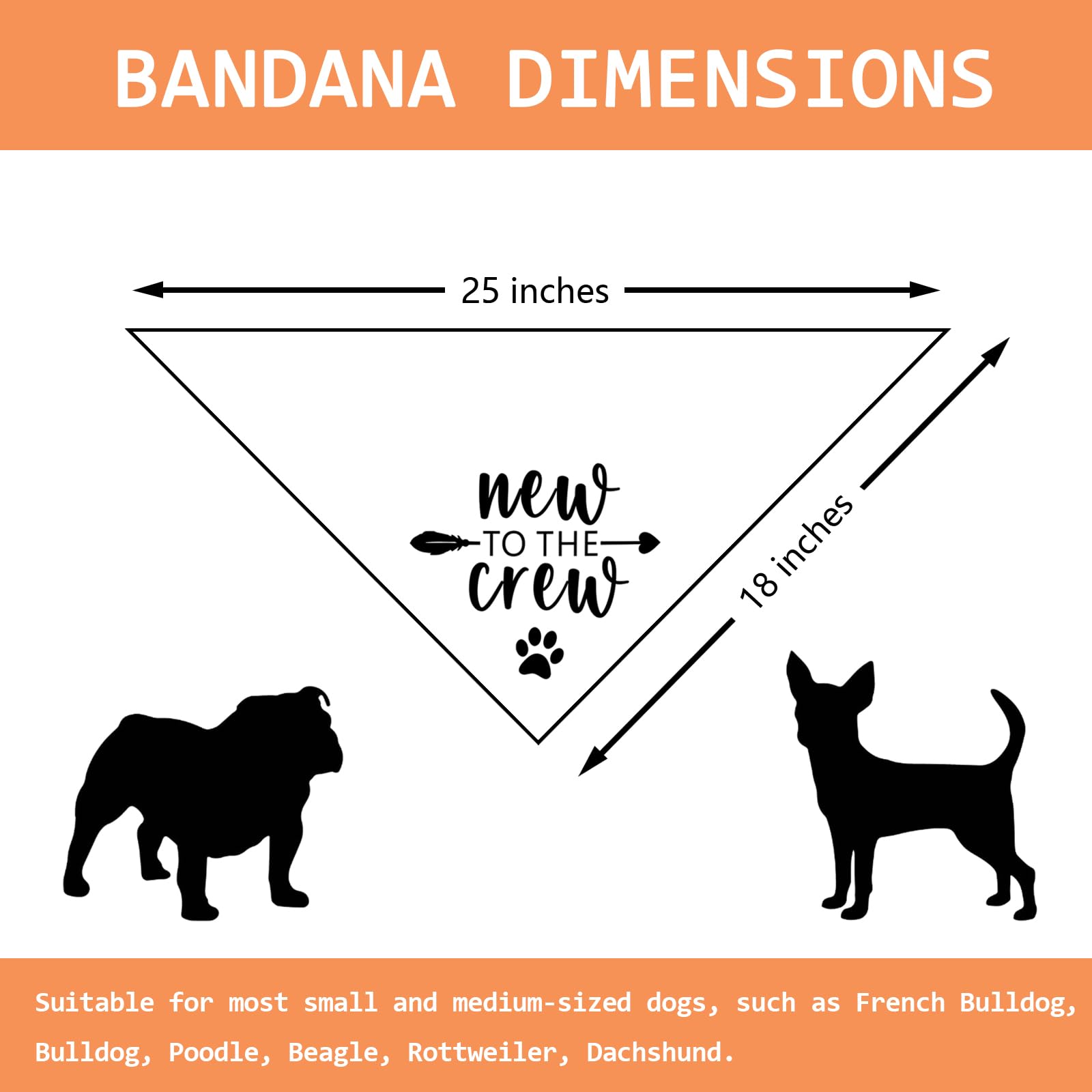New to The Crew Dog Bandana New Puppy Announcement Gift for New Owners Puppy Bandana Dog Owner Gifts Triangle Bibs Scarf Accesso