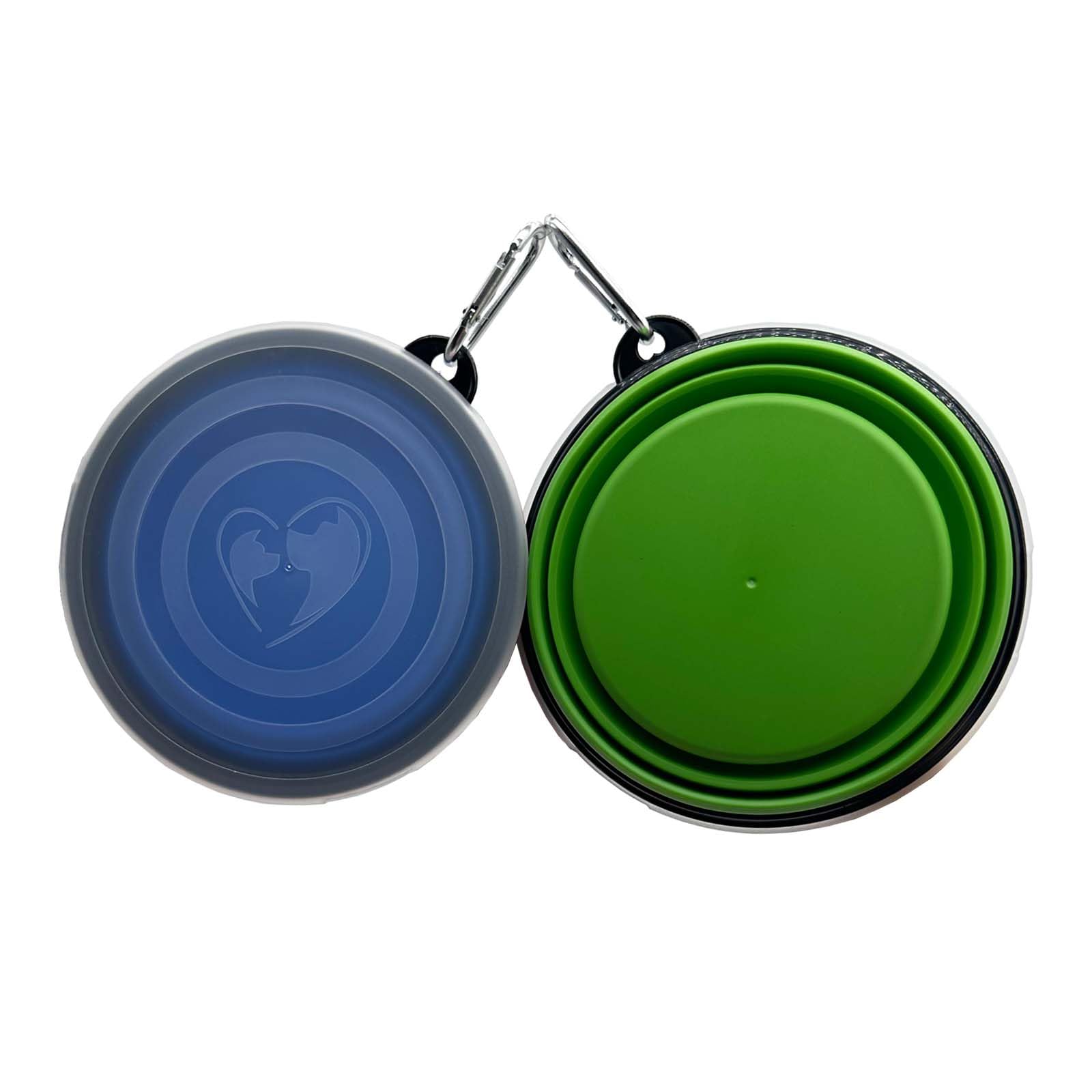 Large Collapsible Dog Bowl 35Oz,2 Pack Portable And Foldable Pet Travel Bowls With 2 Carabiners & Lids For Dogs Cats And Small A