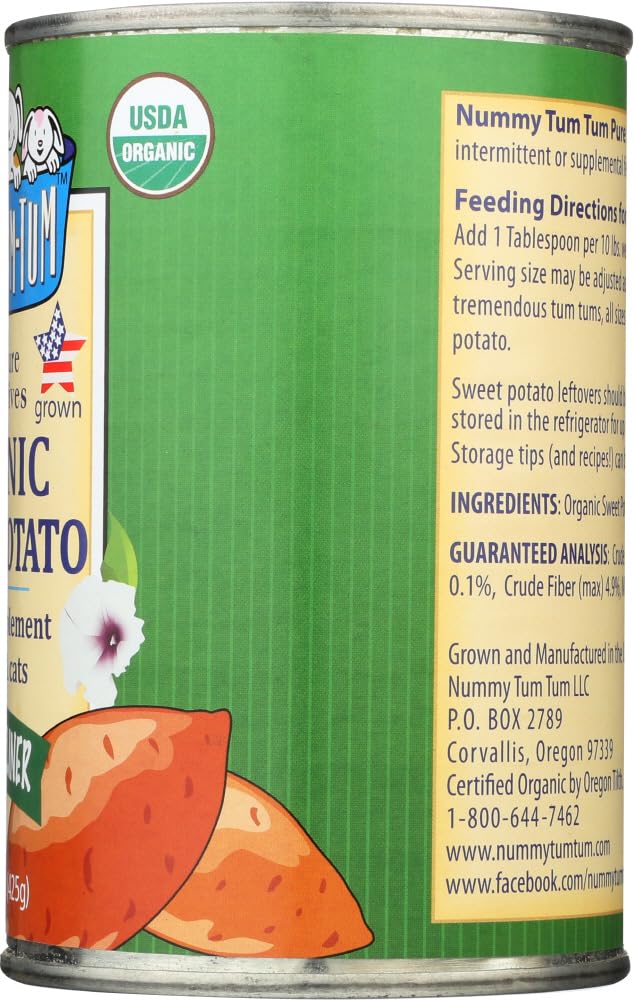 Nummy Tum Tum Pure Sweet Potato For Pets, 15-Ounce Cans (Pack Of 12)