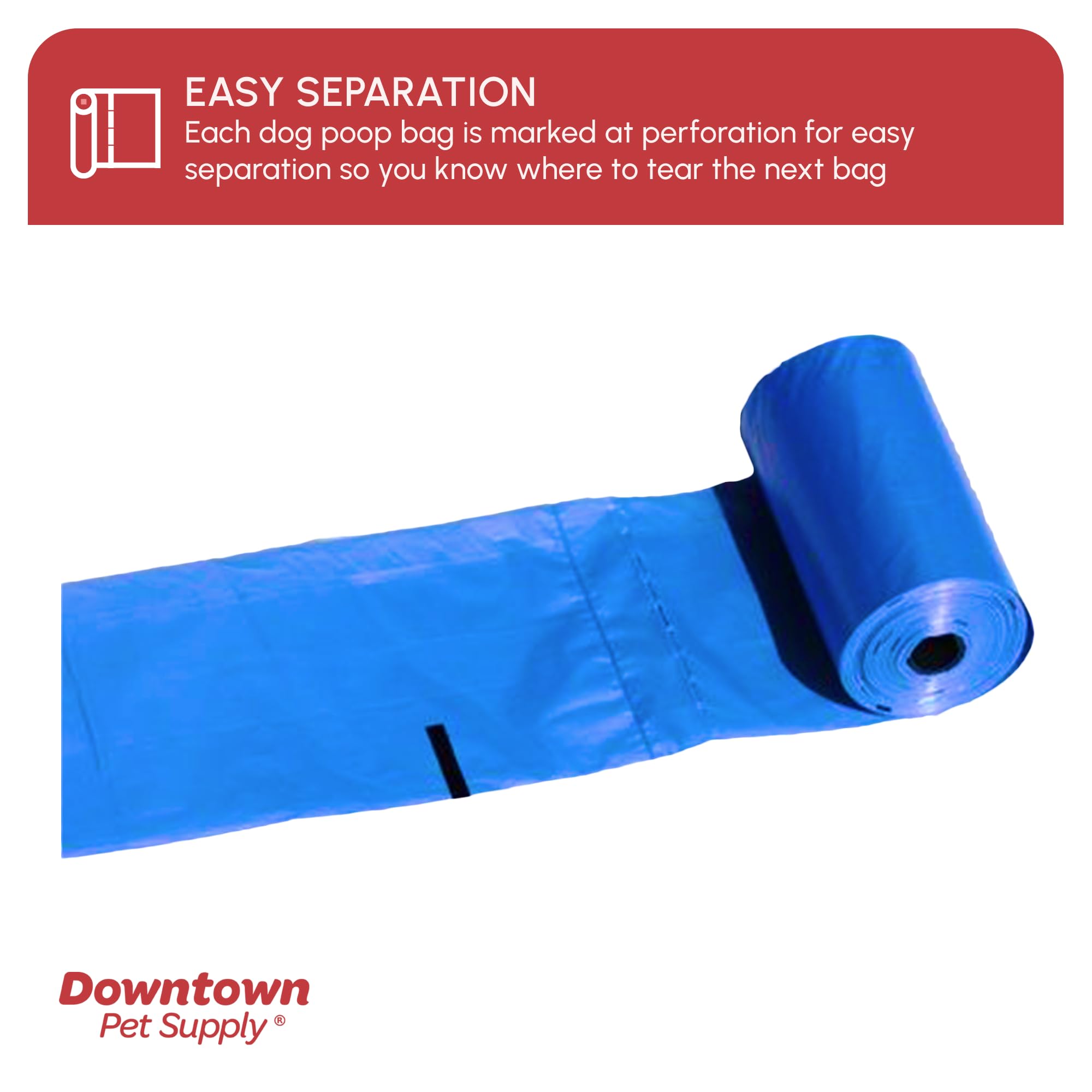 Downtown Pet Supply Dog Poop Bags - Leak-Proof, Unscented, 1000 Ct, Rainbow, Includes 2 Dispensers, Fits Leashes & Harnesses