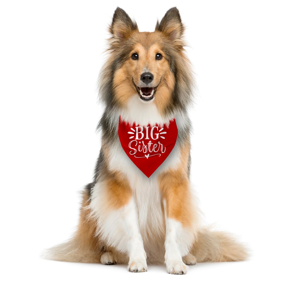 Zpprjf Big Sister Dog Bandana, Big Sister Bandana For Dog, Dog Pregnancy Announcement, Red Dog Bandana, Big Sister Dog Shirt, Do