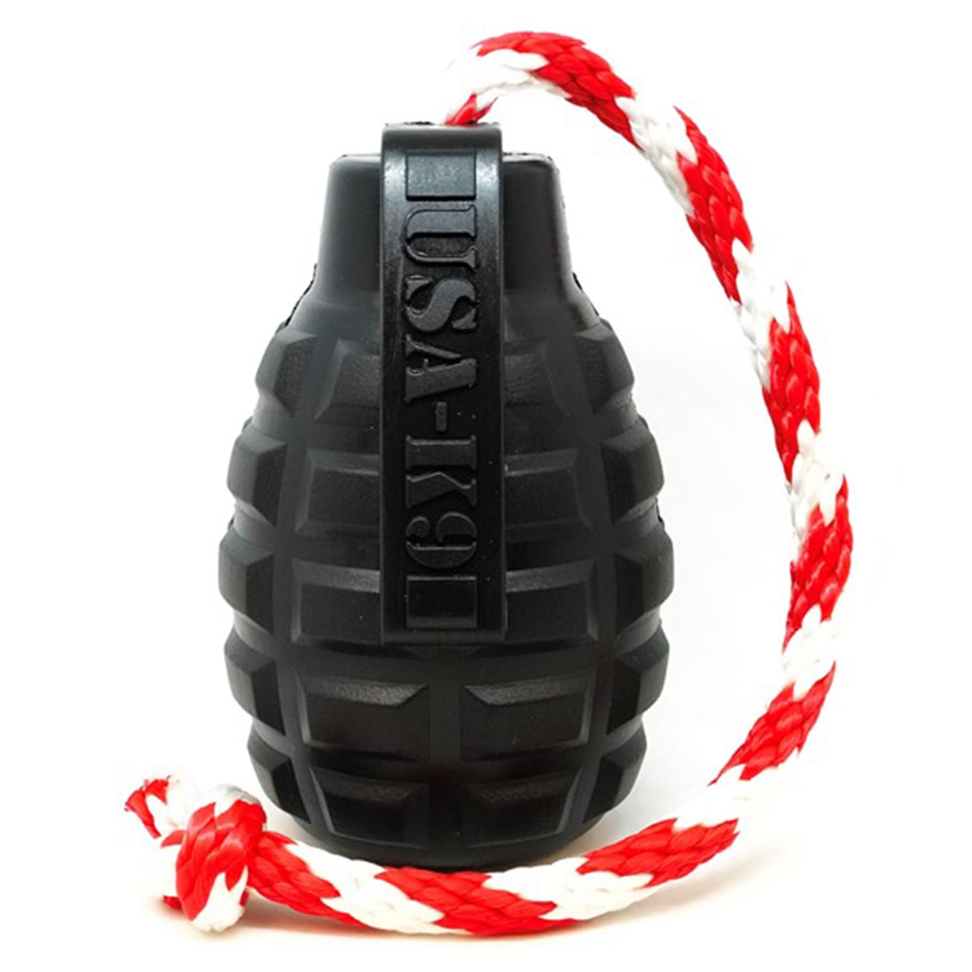 SodaPup USAK9 Magnum Grenade  Dog Tug Toy, Chew Toy & Treat Dispenser Made in USA from Our Most Durable NonToxic, PetSafe, F