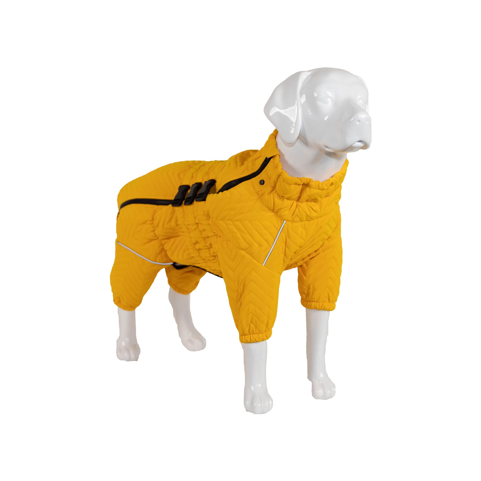 Warm Dog Coat Double Layers Dog Vest, 6 Legs Covered Windproof Waterproof Reflective Warm Dog Vest Outdoor Skating Dog Costume For Small Medium Large Dogs Yellow S