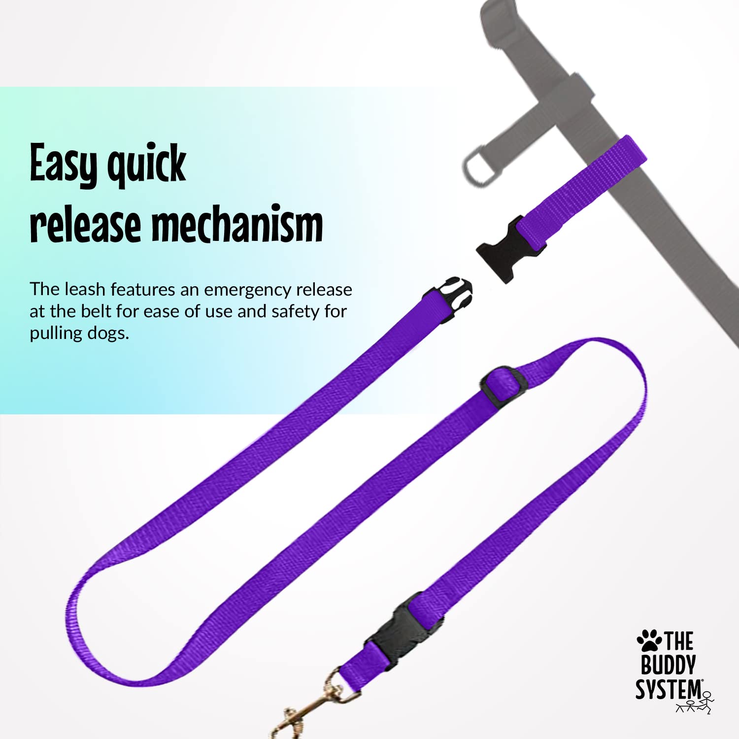 The Buddy System Hands Free Dog Leash, Adjustable Leash For Running, Jogging, Training And Service Dogs, Great For Small, Medium