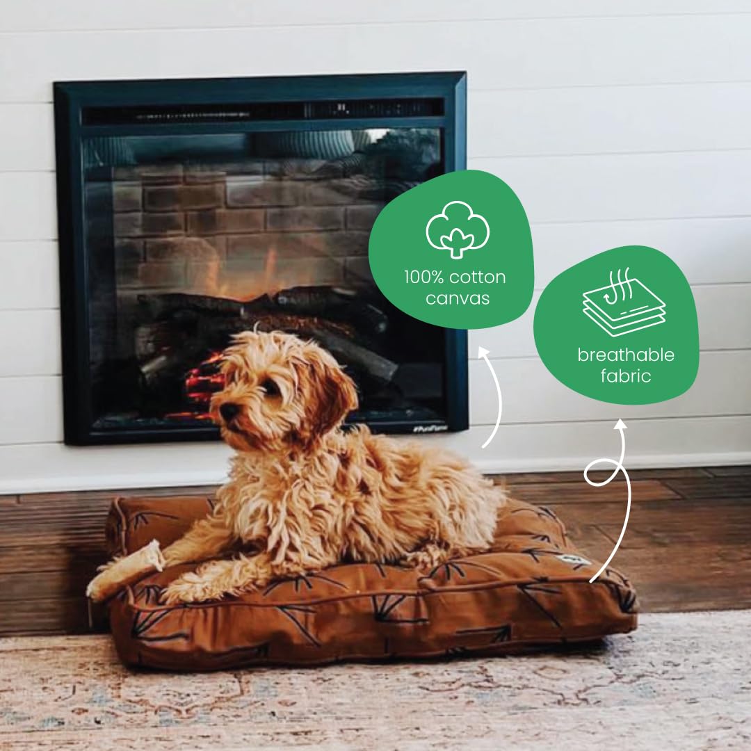 Molly Mutt Medium to Large Dog Bed Cover - Heat Waves Print - Measures 36    x 5 - 100% Cotton - Durable - Breathable - Sustaina