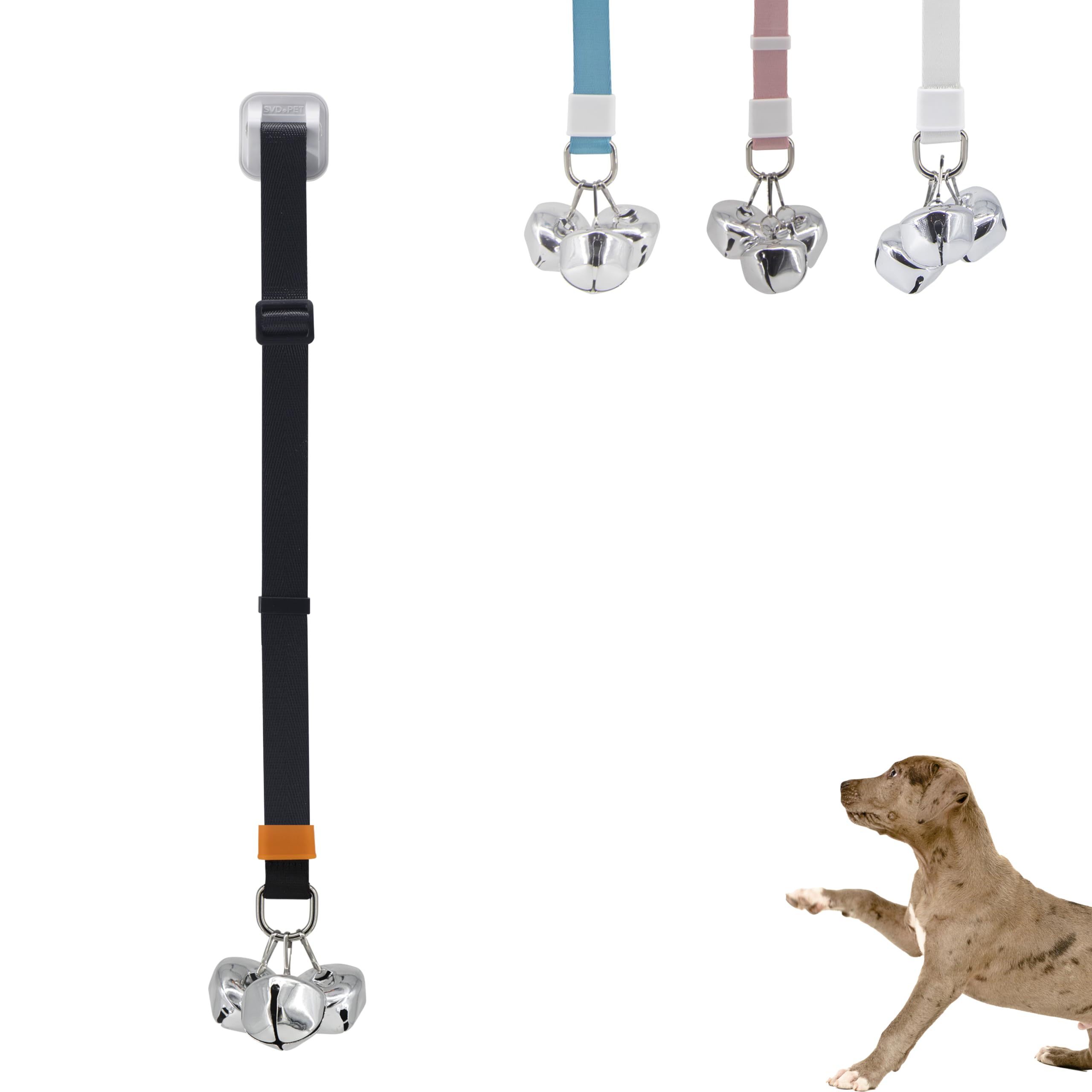 Svd.Pet Puppy Bell Doorbell, Dog Bell For Potty Training, Attached To Doorknob Or Anywhere Near The Door, Length And Height Adju