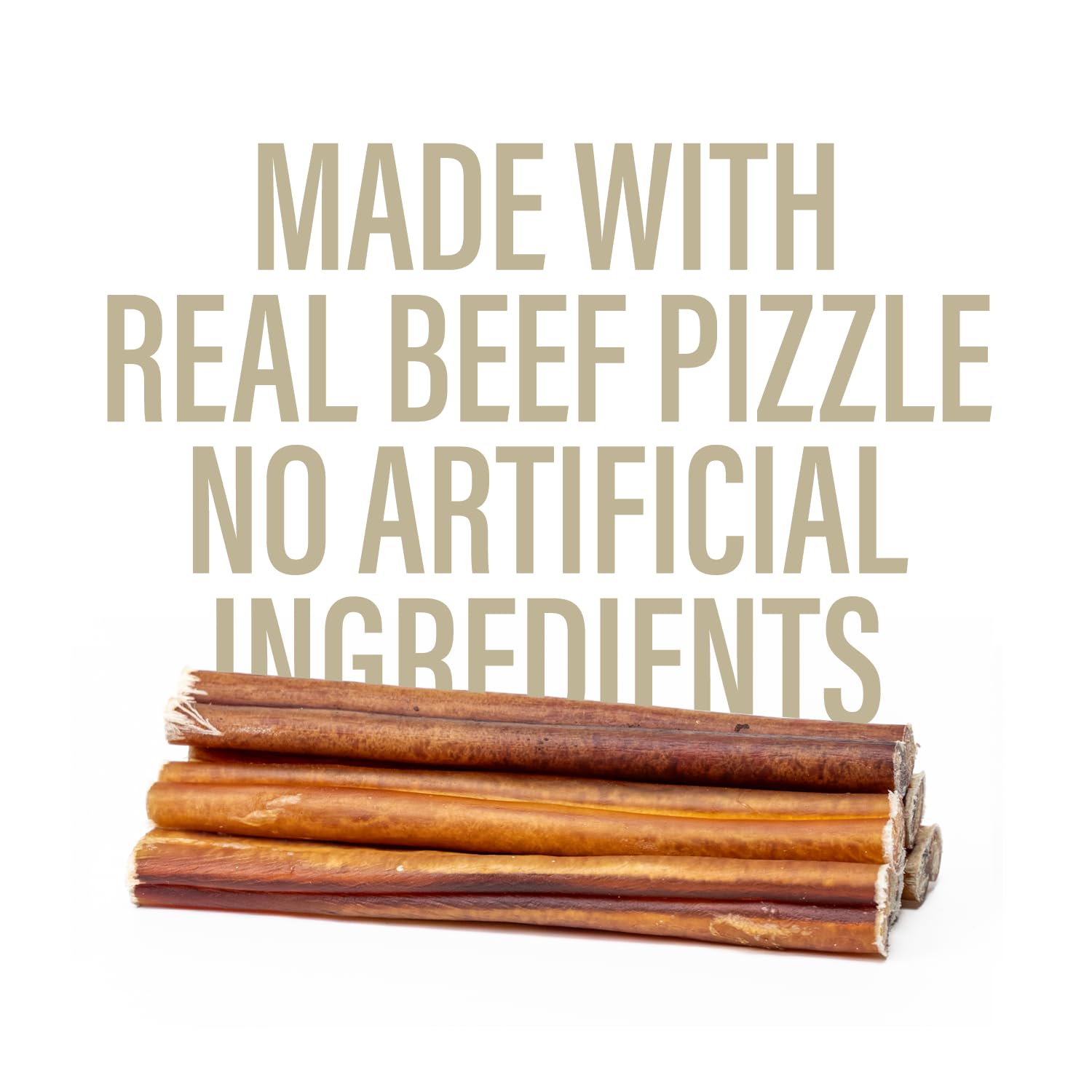 Chewers Joy Bully Sticks (8oz) - Natural Dog Treats - Single Ingredient Long-Lasting Chews, High Protein