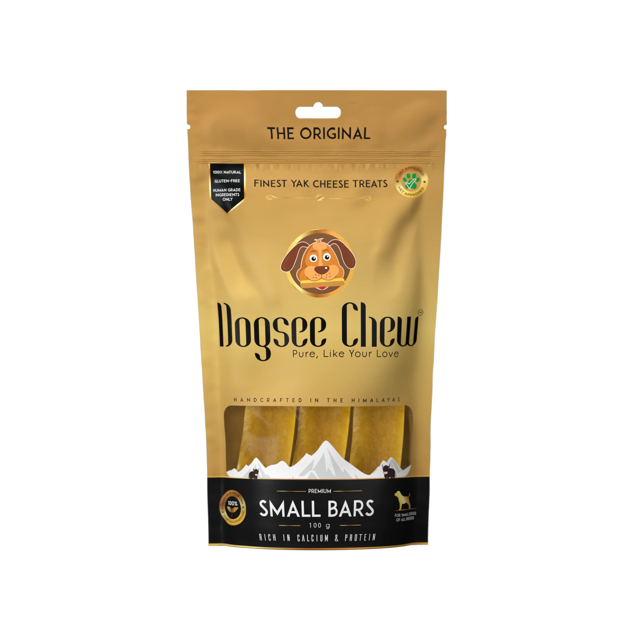 Dogsee Chews Small 100% Natural Himalayan Yak Chews  Smoke Dried  Long Lasting Healthy Treats for Active Chewers  Helps Fight Pl