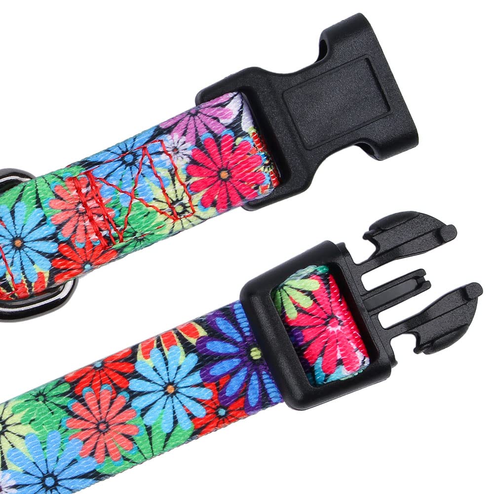 Rhea Rose Dog Collar With Sunflowers Daisy Large