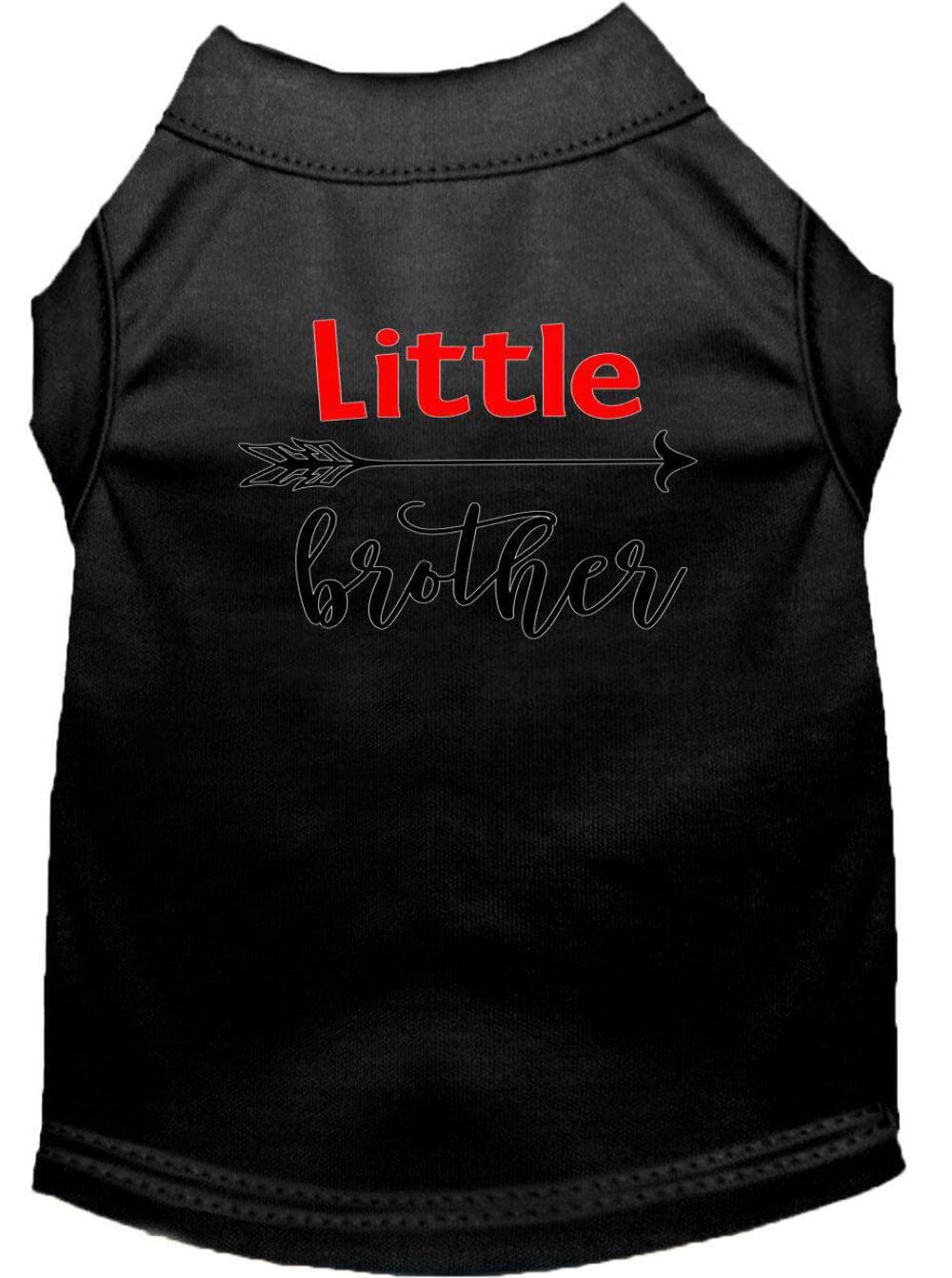 Pet Dog & Cat Shirt Screen Printed, "Little Brother" Red XS (0-3 lbs.)