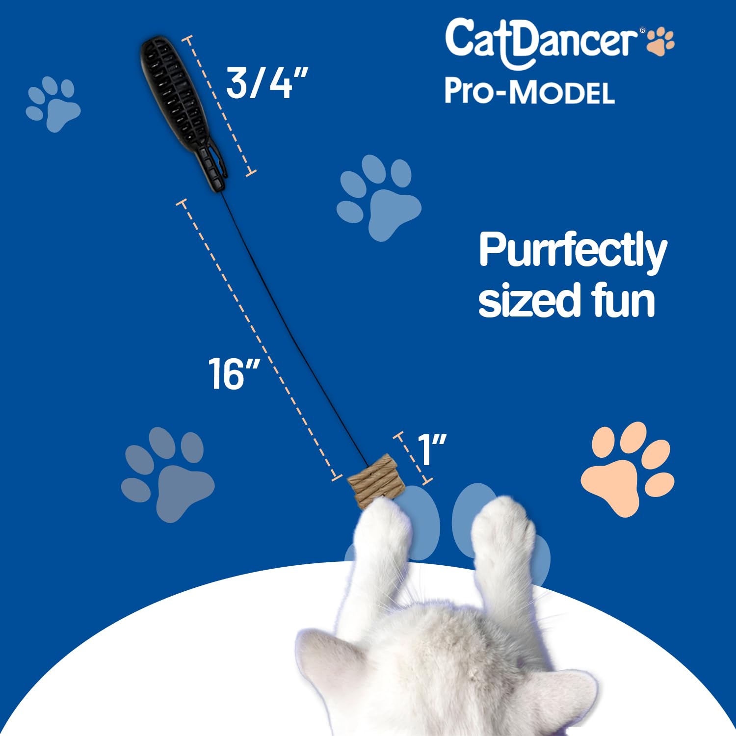 Cat Dancer Pro-Model Interactive Cat Toy with Cage Clip, Black, 1 Pack, Polypropylene, Model 151-D