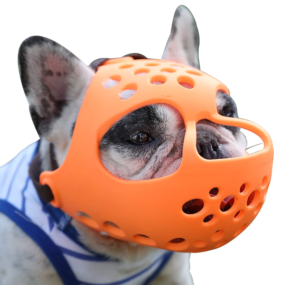 Short Snout Dog Muzzle, Soft Silicone Flat Faced Muzzle For French Bulldog Shih Tzu And Pug For Biting Chewing Licking And Grooming, Allows Panting