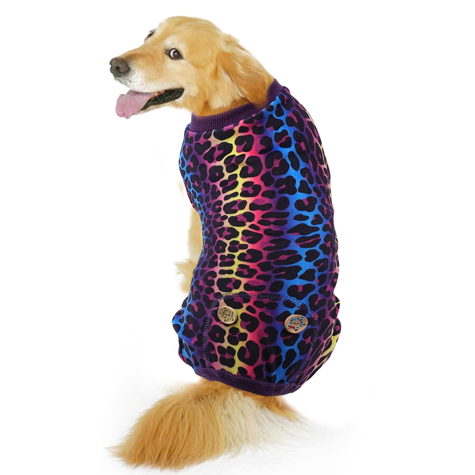 Kyeese Dog Pajamas Leopard Dog Costume Soft Dog Surgery Recovery Suit Dog Pajamas Large Sized Dog Large Dog Pajamas Dog Body Suits After Surgery Dog Onesie Dog Coat Cat Clothes Dog Clothes