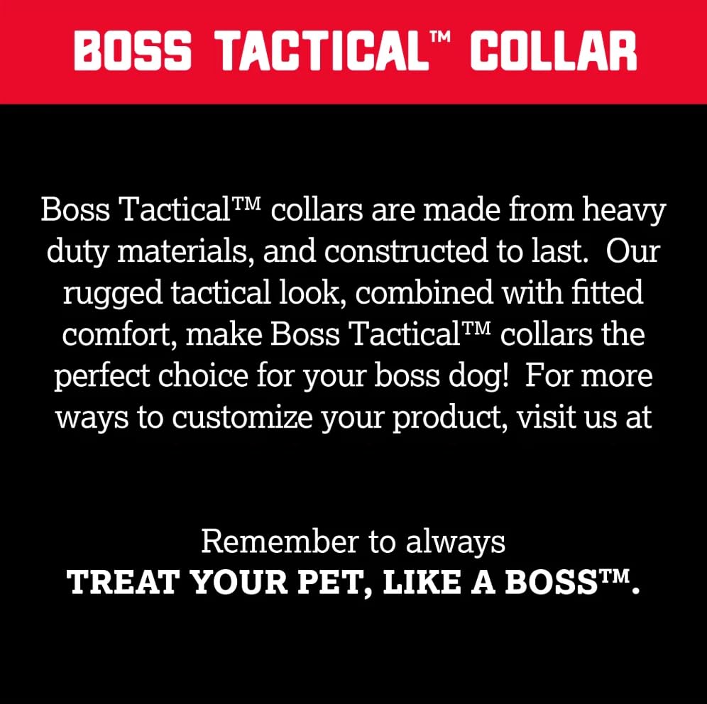 Boss Dog Tactical Collar, Green Camo, Medium