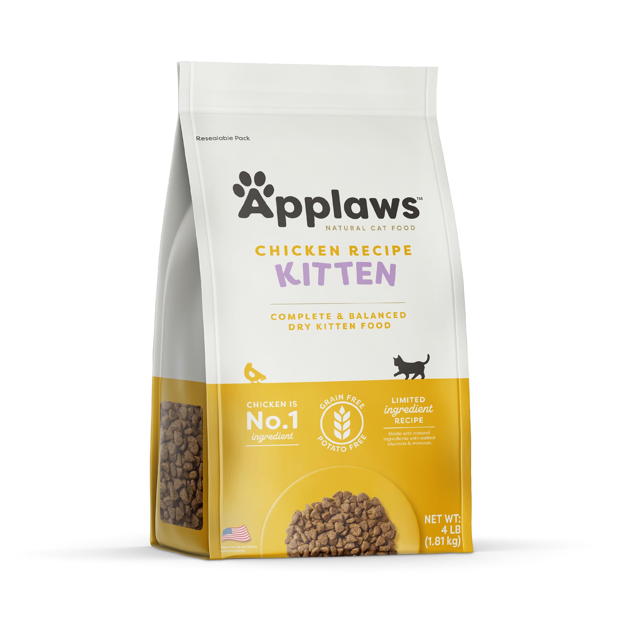Applaws Complete Dry Kitten Food, Grain-Free, Limited Ingredient with Added Vitamins & Minerals, Protein, Supports Digestion, Ch