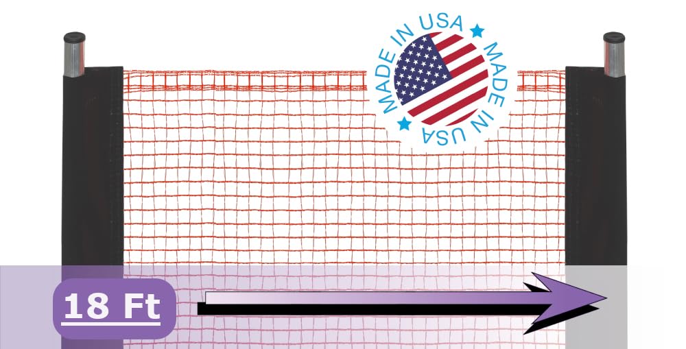 Kidkusion Driveway Safety Net | Not Retractable | Orange | 18' | Outdoor Barrier; Playtime Safety; Yard Safety