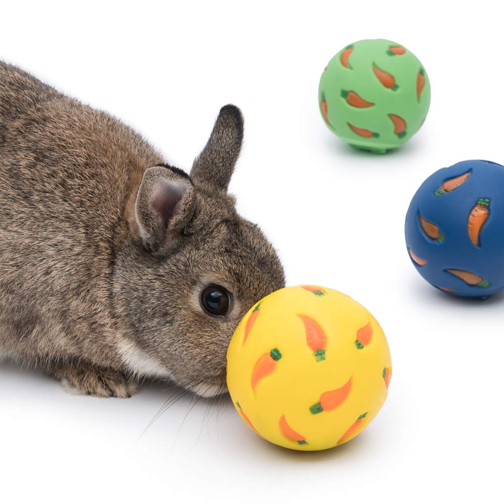 Niteangel Treat Ball, Snack Ballfor Guinea Pigs, Rabbits, Hedgehogs And Other Small Pets (Small, Yellow)