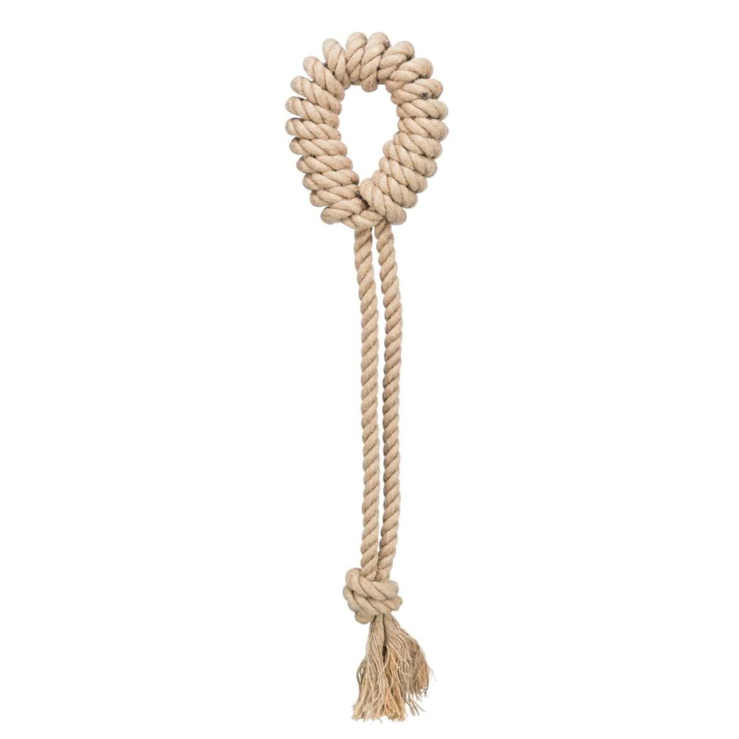 Trixie Rope Ring Toy For Dogs, Durable Hemp & Cotton Chew Toy For Small & Medium Breeds, Promotes Dental Health And Active Play,
