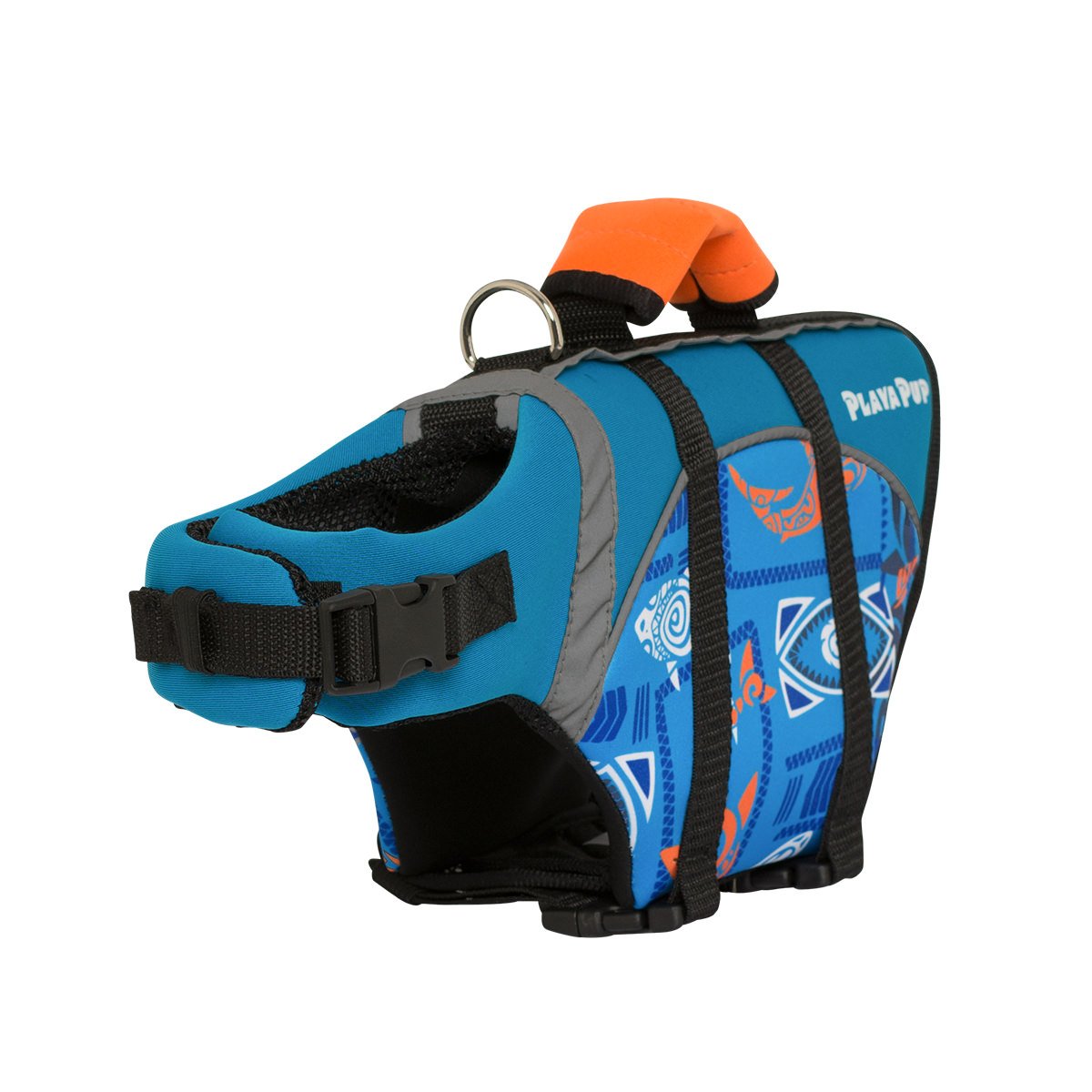 PlayaPup Dog Life Jacket, Tribal Shark Night, Large
