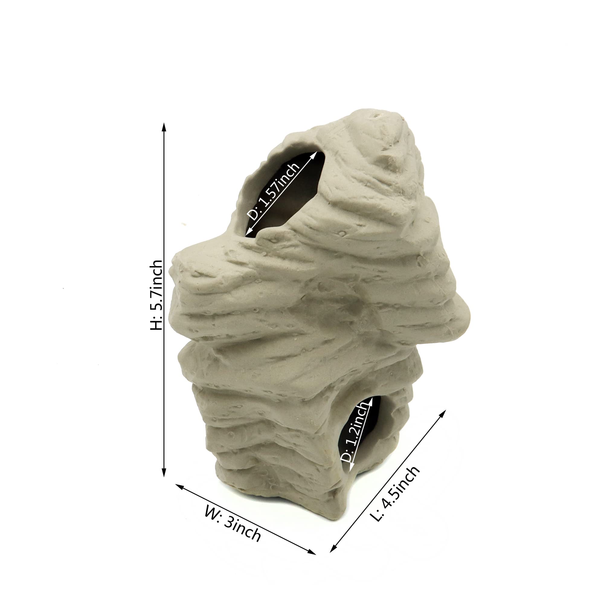 Alegi Aquarium Decoration Rock Caves, Betta Fish Tank Accessories Hideout, Cichlid Stackable Cave Hiding (Small & Medium & Large