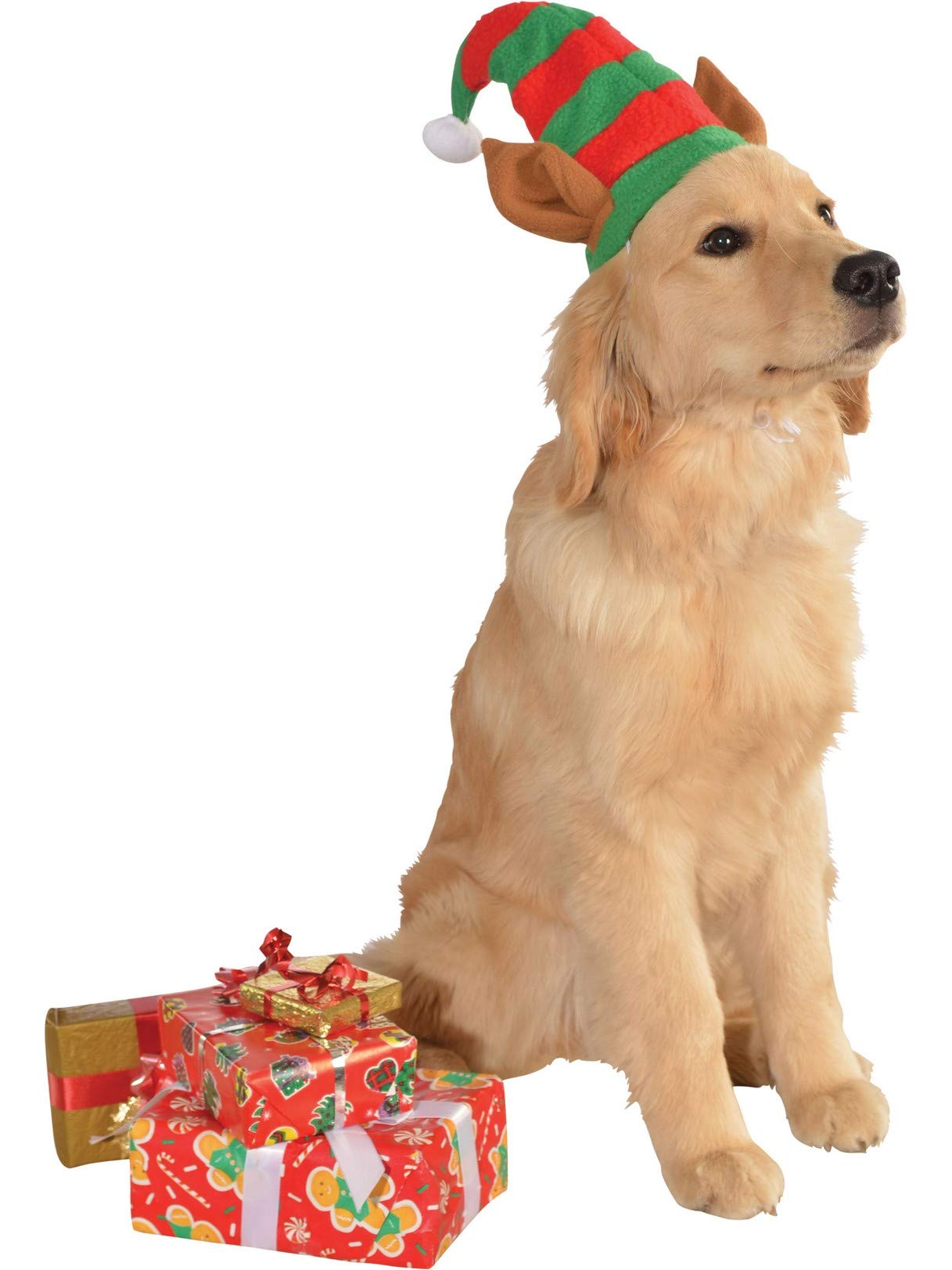 Rubie'S Christmas Pet Costume, Medium To Large, Elf Hat With Ears