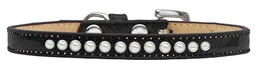 Mirage Pet Products Pearl Black Puppy Dog Ice Cream Collar, Size 12