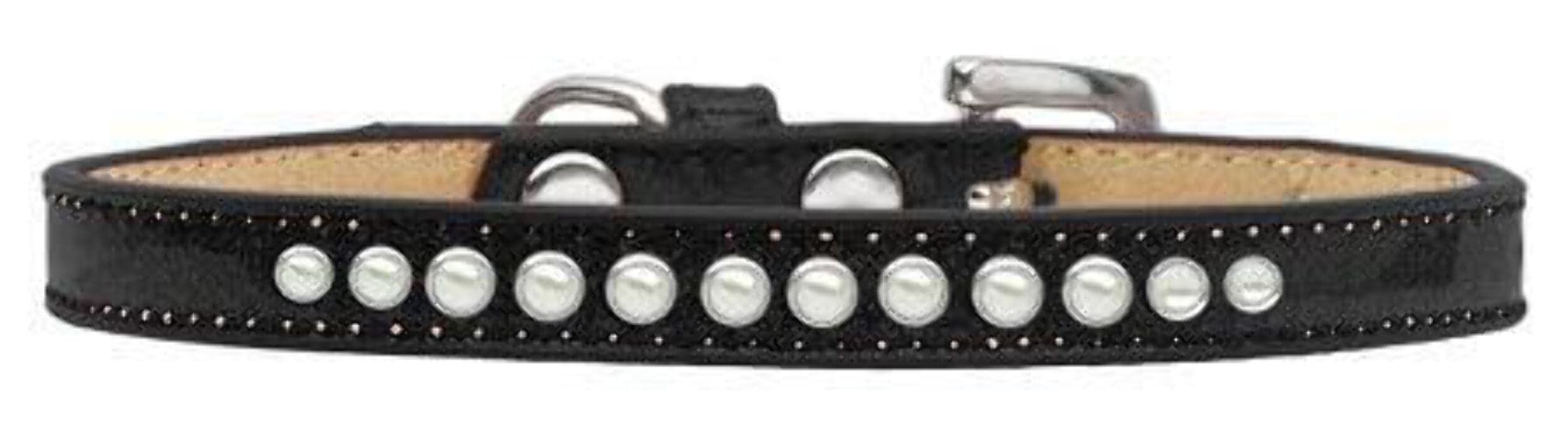 Mirage Pet Products Pearl Silver Puppy Dog Ice Cream Collar, Size 16