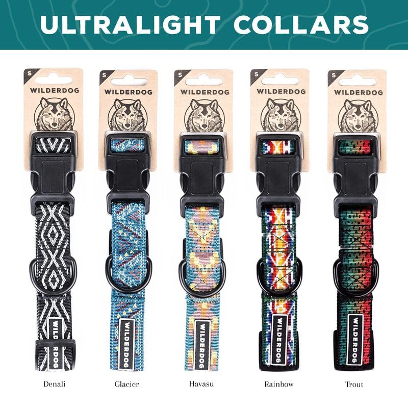 Wilderdog Ultralight Collar Series For Dogs - Medium - Trout